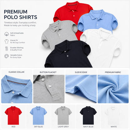 Pack Of 5 Polo T-shirt COMBO